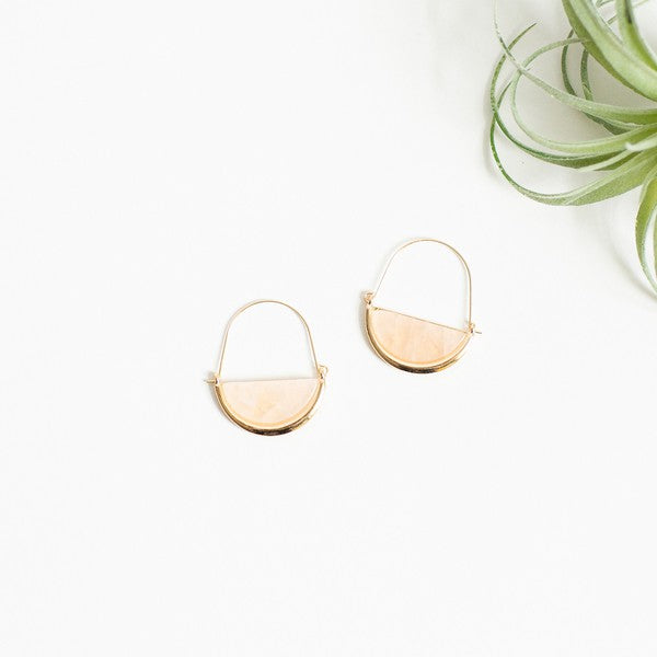 Chloe Natural Stone Earrings in Blush