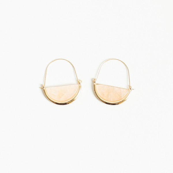 Chloe Natural Stone Earrings in Blush