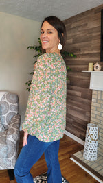 HEYSON She's Blossoming Balloon Sleeve Floral Blouse