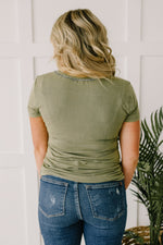 Andy Short Sleeve Top in Olive