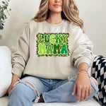 Lucky Mama Graphic Crewneck Sweatshirt