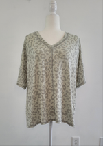 Gray Tone Animal Print Lounge Top