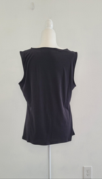 Lovely Time Twist Tank In Black