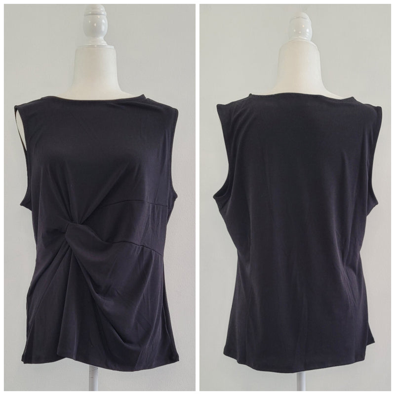 Lovely Time Twist Tank In Black