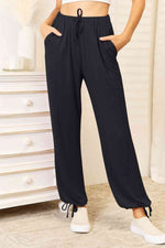 Basic Bae Soft Rayon Drawstring Waist Pants with Pockets in Multiple Colors