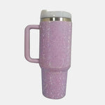 Rhinestone Stainless Steel Tumbler with Straw in Multiple Colors