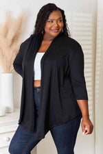 Culture Code Open Front Cardigan in Black