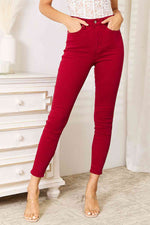 Judy Blue High Waist Tummy Control Skinny Jeans in Scarlet