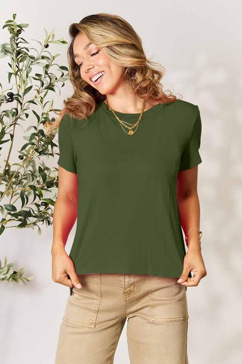 Basic Bae Round Neck Short Sleeve T-Shirt in Multiple Colors