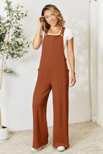 Double Take Wide Strap Overall with Pockets in Multiple Colors