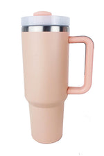 Stainless Steel Tumbler with Upgraded Handle and Straw in Multiple Colors