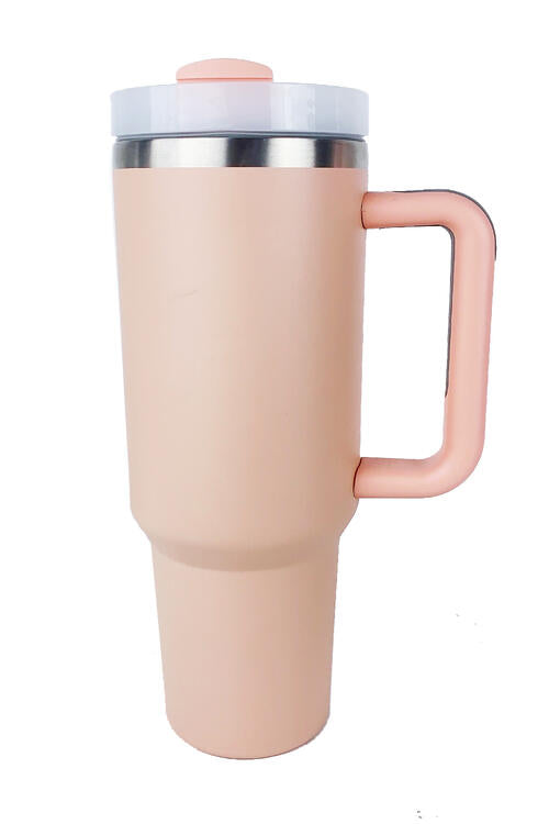 Stainless Steel Tumbler with Upgraded Handle and Straw in Multiple Colors