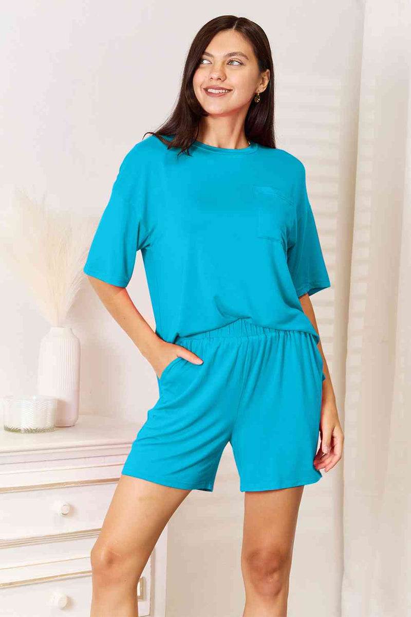 Basic Bae Soft Rayon Half Sleeve Top and Shorts Set in Multiple Colors