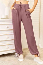 Basic Bae Soft Rayon Drawstring Waist Pants with Pockets in Multiple Colors