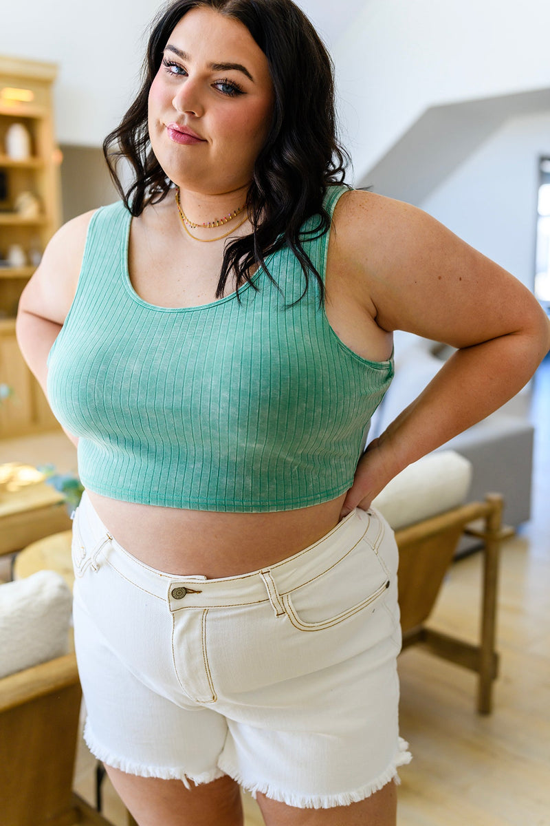 Get On My Level Cropped Cami in Mint