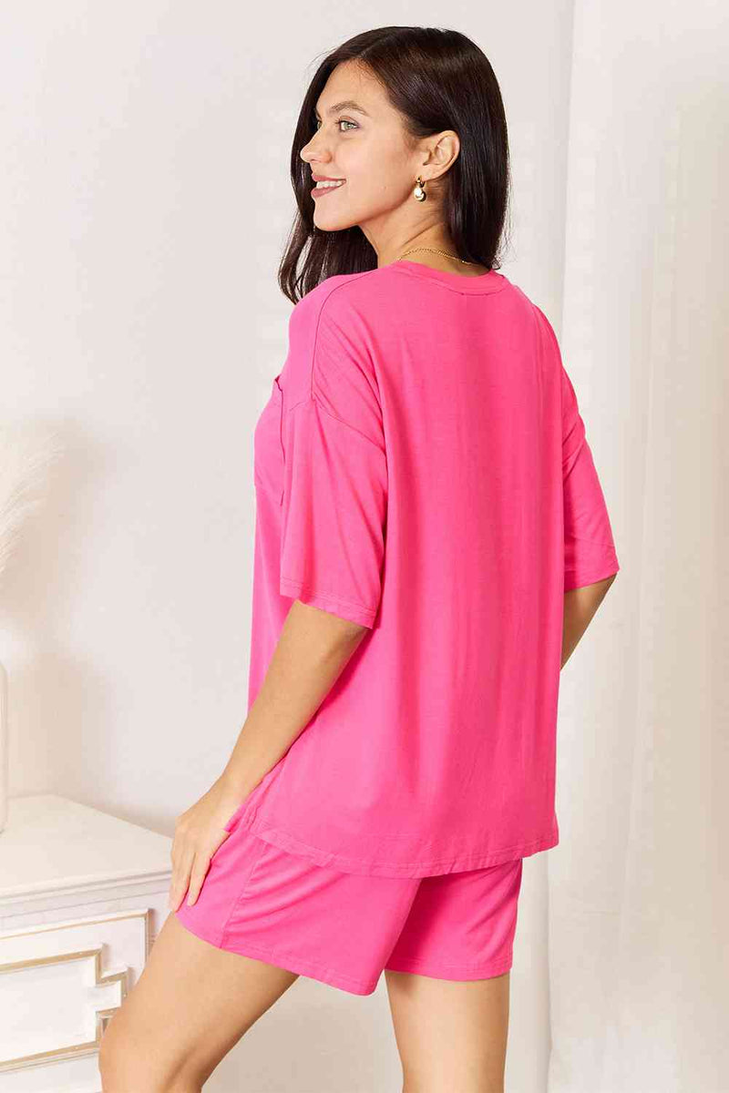 Basic Bae Soft Rayon Half Sleeve Top and Shorts Set in Multiple Colors