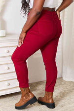 Judy Blue High Waist Tummy Control Skinny Jeans in Scarlet