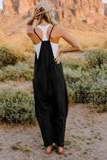 Double Take V-Neck Sleeveless Jumpsuit with Pocket in Multiple Colors