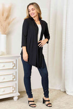 Culture Code Open Front Cardigan in Black