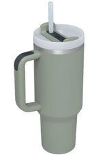 Stainless Steel Tumbler with Upgraded Handle and Straw in Multiple Colors